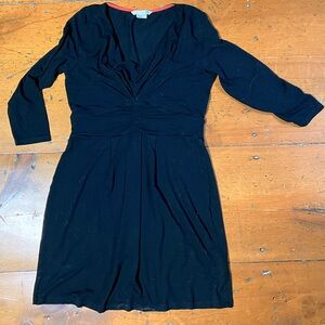 Boden Gathered Tunic Dress Black 6R